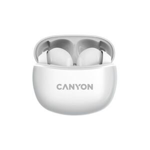 Canyon Bezdrátová stereo sluchátka True Wireless TWS-5 bílá obraz