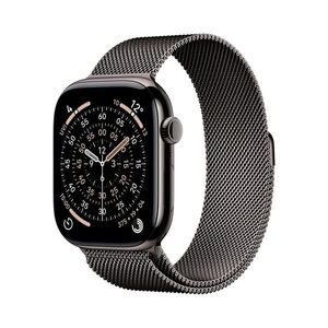 Apple Watch 11 46 mm titan, milánský řemínek S/M chytré hodinky obraz