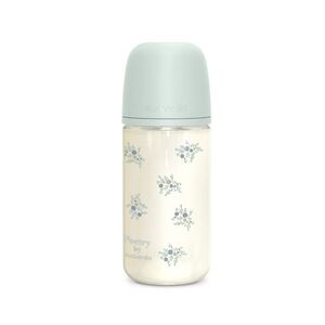 Suavinex Poetry Skleněná láhev fyziologická SX Pro 3m+ MF 240 ml 1 ks modrá obraz