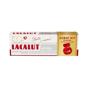 Lacalut White 100 let edice zubní pasta 75 ml + dentální nit obraz