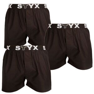Styx 3PACK pánské trenky sportovní guma černé (3B960) S obraz