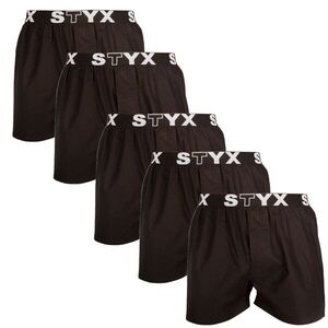 Styx 5PACK pánské trenky sportovní guma černé (5B960) XXL obraz