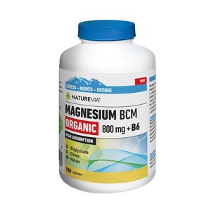 NatureVia Magnesium Organic BCM 800 mg + B6 180 kapslí obraz