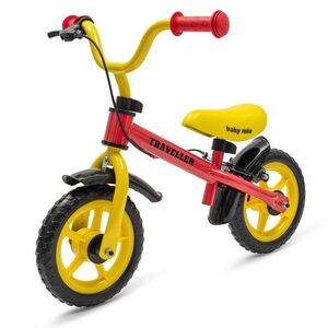 Baby Mix Dětské balanční kolo s brzdou Traveller červené obraz
