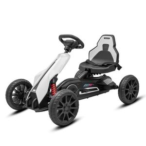 Baby Mix Dětská šlapací motokára Go-kart Speedster bílá obraz