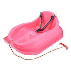 Baby Mix Plastové sáňky s opěradlem MINI růžové obraz