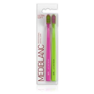 MEDIBLANC Zubní kartáček Ultra Soft 2 ks růžová + zelená obraz