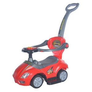 Baby Mix Dětské odrážedlo s vodící tyčí 3v1 Mega Car červené obraz