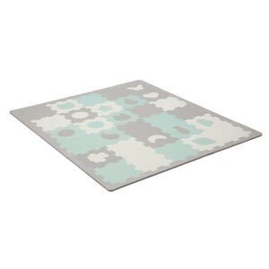 Kinderkraft Podložka pěnová puzzle Luno Shapes 185 x 165 cm Mint, 30ks, Premium obraz