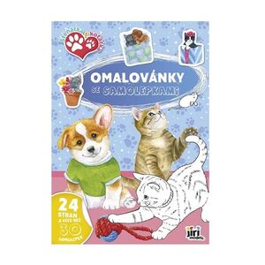 JIRI MODELS Omalovánky A4 se samolepkami Štěňátka a koťátka 1 ks obraz