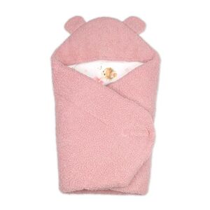 Baby Nellys Beránková zavinovačka s kapucí bavlna/beránek, Teddy - Baletka, pudrově růžová obraz