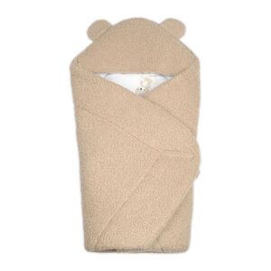 Baby Nellys Beránková zavinovačka s kapucí bavlna/beránek, Teddy - Medvídek béžová, hnědá obraz