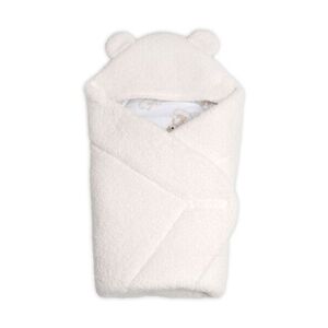 Baby Nellys Beránková zavinovačka s kapucí bavlna/beránek, Teddy - Medvídek smetana obraz