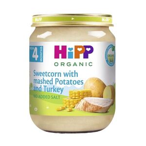 Hipp BIO Bramborové pyré s kukuřicí a krůtím masem 125 g obraz