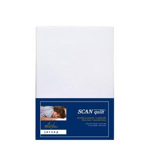 SCANquilt dětské prostěradlo JERSEY ELASTIC LYCRA bílá 60 x 120 cm na výšku matrace až 15 cm obraz