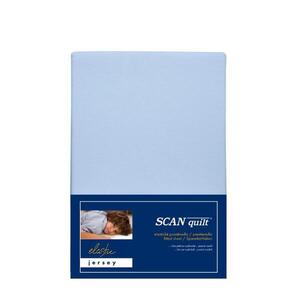 SCANquilt dětské prostěradlo JERSEY ELASTIC LYCRA světle modrá 70 x 140 cm na výšku matrace až 15 cm obraz