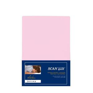 SCANquilt dětské prostěradlo JERSEY ELASTIC LYCRA světle růžová 70 x 140 cm na výšku matrace až 15 cm obraz