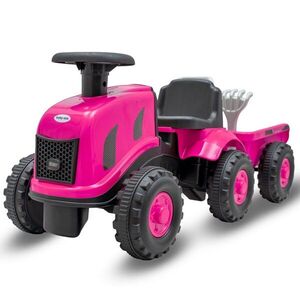 Baby Mix Dětské odrážedlo traktor s vlečkou Benny růžový obraz