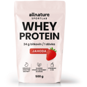 Allnature Sportlab Whey Protein Jahoda 500 g obraz