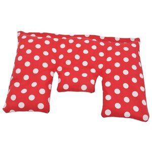 Torf-Ziegler Krční polštářek s třešňovými peckami, červený - bílý puntík velký, 40 x 25 cm obraz