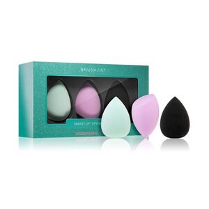 BrushArt Sada houbiček na make-up 3 ks Aquamarine Green obraz