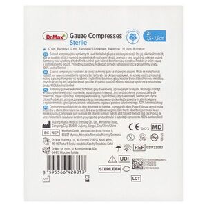 Dr. Max Gauze Compresses Sterile 7, 5 x 7, 5 cm 2 ks obraz