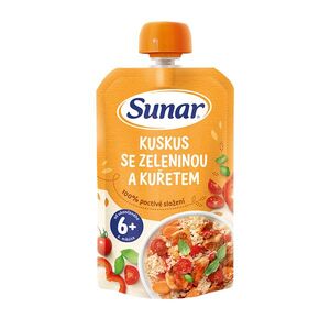 Sunar Příkrm Kuskus se zeleninou a kuřetem 6m+ kapsička 120 g obraz