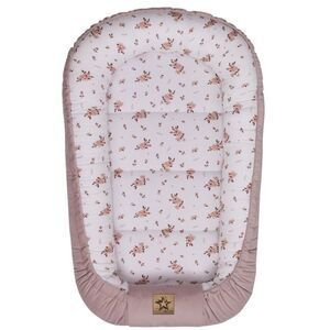 Baby Nellys Hnízdečko pro miminko Premium Flowers, oboustranné - pudrově růžová obraz