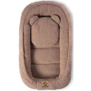 Baby Nellys Oboustranné hnízdečko s polštářkem Teddy Boucle - hnědé obraz