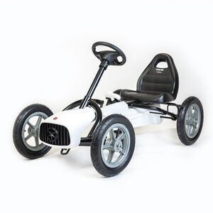 Baby Mix Dětská šlapací motokára Go-kart Buggy bílá obraz