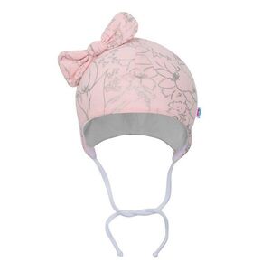 New Baby Kojenecká bavlněná čepička s mašličkou NUNU růžová, vel. 80 (9-12m) obraz