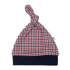 New Baby Kojenecká bavlněná čepička Checkered, vel. 68 (4-6m) obraz