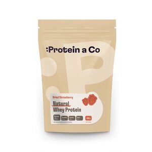 Protein a Co NATURAL WHEY – prémiový protein 500 g, Dried strawberry obraz