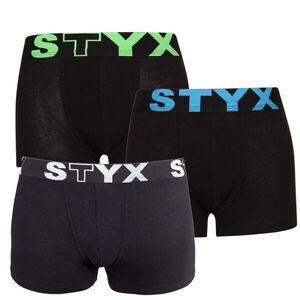 Styx 3PACK dětské boxerky sportovní guma černé (3GJ96012) 12-14 let obraz
