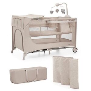 Kinderkraft Postýlka cestovní Joy 2 s doplňky Beige obraz