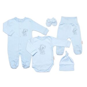 Baby Nellys Soupravička pro miminko, 5D, Little Teddy, modrá, vel. 62 obraz