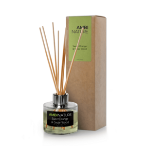 Ambinature Tyčinkový difuzér SWEET ORANGE & CEDAR WOOD MIKADO 100 ml Přírodní obraz