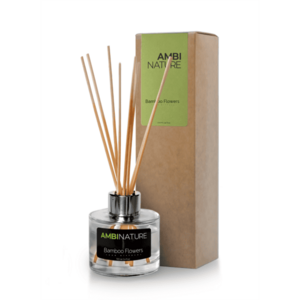 Ambinature Tyčinkový difuzér BAMBOO FLOWERS MIKADO 100 ml Černá obraz