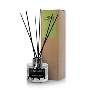 Ambinature Tyčinkový difuzér CARIBBEAN VETIVER MIKADO 100 ml Černá obraz
