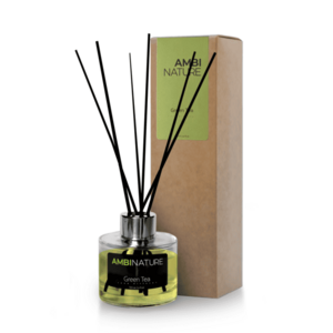 Ambinature Tyčinkový difuzér GREEN TEA MIKADO 100 ml Černá obraz