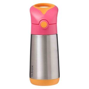 B.BOX Termoska na pití s brčkem 350 ml - růžová/oranžová obraz