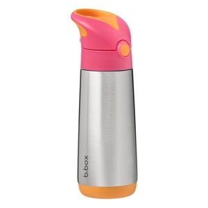 B.BOX Termoska na pití s brčkem 500 ml - růžová/oranžová obraz