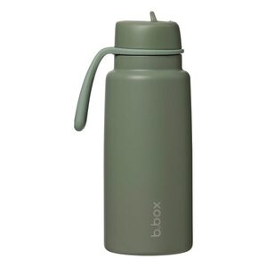 B.BOX Nerezová termolahev s brčkem 1l - olive obraz