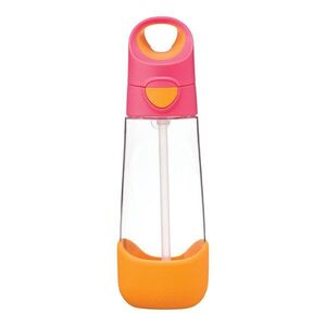 B.BOX Lahev na pití s brčkem 600 ml - růžová/oranžová obraz