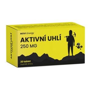 MOVit Energy Aktivní uhlí 250 mg 20 tablet obraz