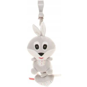 4 BABY Závěsná plyšová hračka s melodií, Rabbit, šedá obraz
