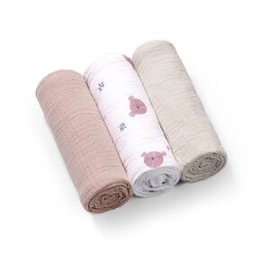 Babyono Mušelínové - super měkké plenky, 3ks 70x70cm - pudrová obraz