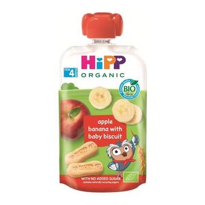 Hipp BIO Hippies jablko, banán, baby sušenky 100 g obraz