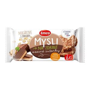 Emco Ovesné sušenky nugátové s čokoládou 60 g obraz