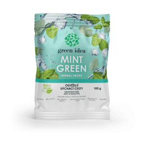Green idea Mint green herbal drops 100 g obraz